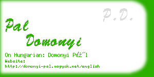 pal domonyi business card